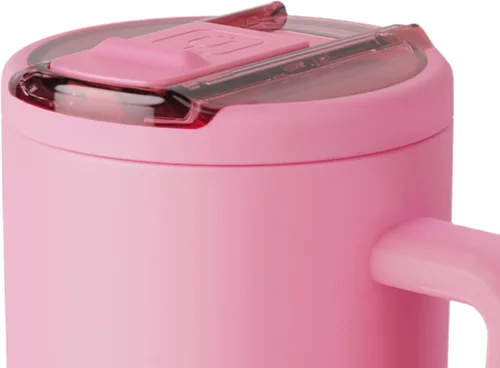 Miniatura 28 de BrüMate Era Flip - Vaso de 30 onzas con tapa con pajilla cubierta 100 % a prueba de fugas, popote higiénico cubierto, botella de agua de acero