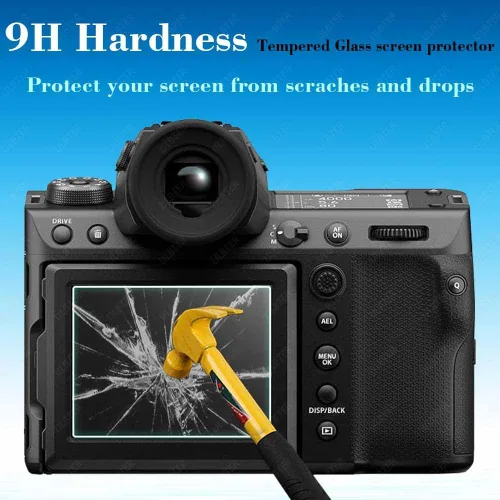 Miniatura 3 de ULBTER Protector de pantalla para Fujifilm GFX 100 II Fuji GFX100 II 【No para GFX 100S II】 LCD + PET Top Flim [2+2 unidades] Vidrio templado 0.012