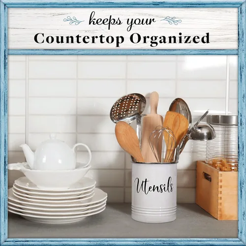 Miniatura 4 de Home Acre Designs - Soporte para utensilios, Blanco