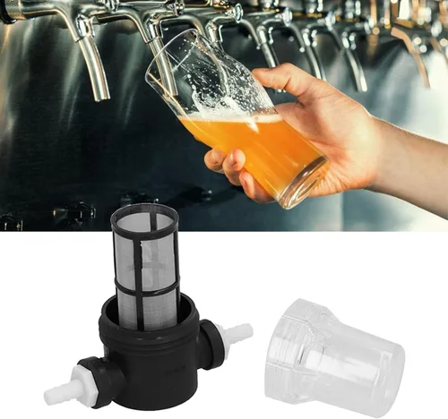 Miniatura 2 de Filtro en línea de cerveza, 150 100 malla de agua y cerveza filtrado de cerveza de plástico para elaboración casera para cervezas secas de lúpulo