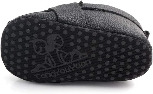 Miniatura 5 de QIETION Mocasines para bebés recién nacidos, para niños y niñas, zapatos de cuna con suela suave, antideslizantes, perfectos para bautizogateoboda