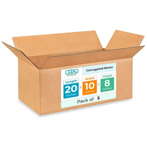 Miniatura 70 de IDL Packaging Paquete de 5 cajas de envío altas de 8 x 8 x 48 pulgadas, extra resistentes de 200 libras frente a caja regular, cajas de mudanza