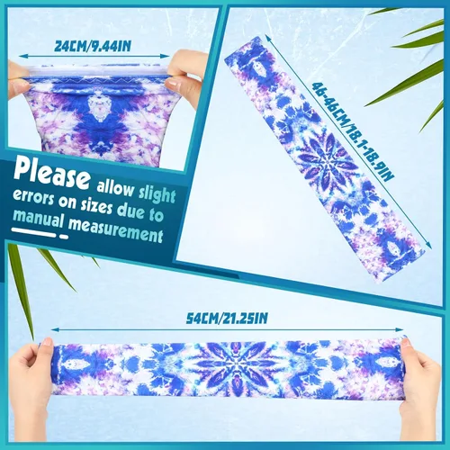 Miniatura 5 de Mepase 8 pares de mangas de jardinería deportivas mandalas para mujeres y hombres, protección solar UV, mangas de enfriamiento, protección de brazo