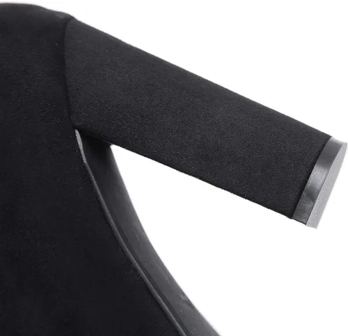 Miniatura 4 de STUPMARY Botas de mujer con tacón grueso, punta puntiaguda, botines de tacón alto, botas de invierno