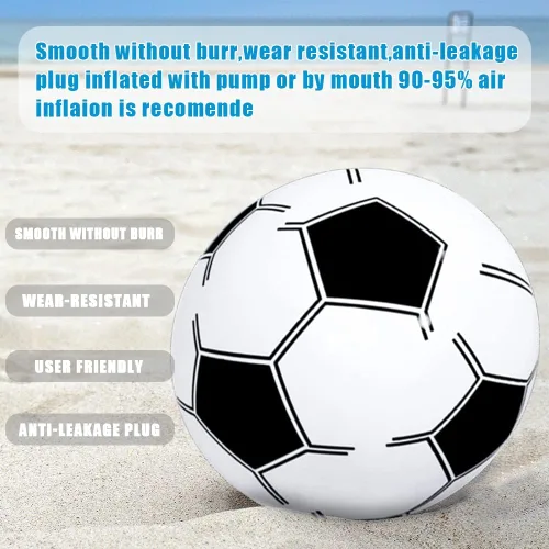 Miniatura 4 de Pelotas de playa de fútbol para niños: paquete de 12 pelotas inflables de playa a granel para piscina hawaiana tropical – 16 pulgadas temática
