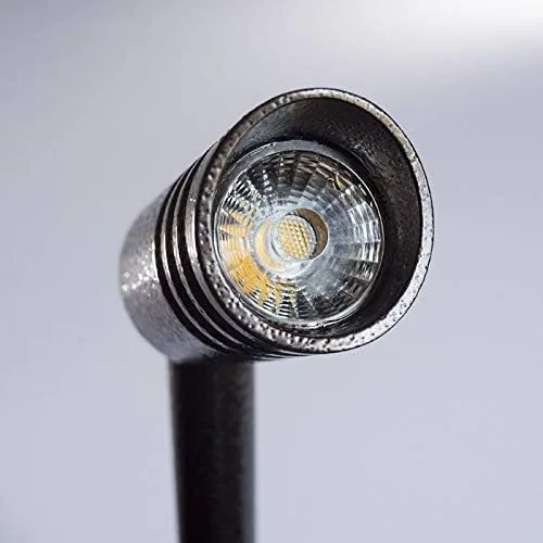 Miniatura 3 de DEKOR Foco LED de alta salida para iluminación de bajo voltaje para paisaje y uso al aire libre (negro de metal antiguo)