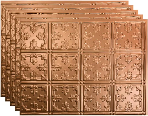 Miniatura 24 de FASÄDE Panel decorativo para salpicaduras de vinilo de estilo tradicional / patrón 10 en bronce antiguo (muestra de 6 x 6 pulgadas)