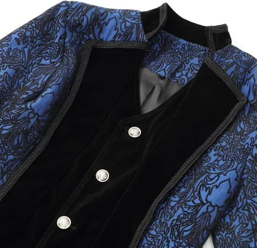 Miniatura 5 de Chaqueta steampunk para hombre, estilo gótico, victoriano, abrigo de túnica