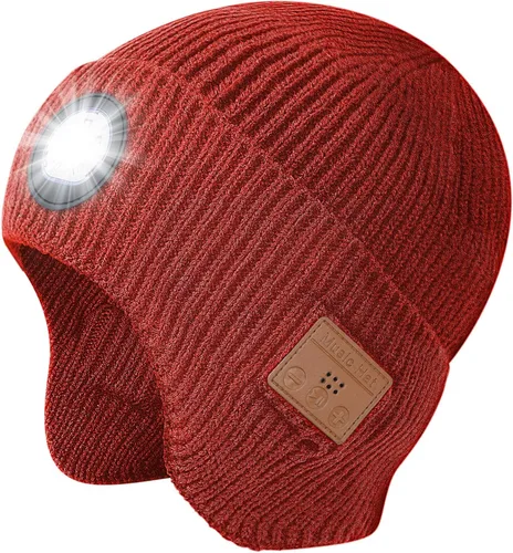 Miniatura 9 de Gorro Bluetooth con auriculares ligeros e inalámbricos, micrófono integrado y altavoces estéreo mejorados con música