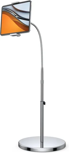 Lamicall Soporte de Piso para Tablet de Cuello de Ganso - Montura Giratoria con Altura Ajustable y Base Estable de 10.6lb, para iPad mini Air Pro