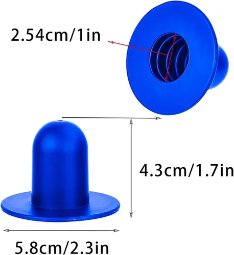 Miniatura 2 de Tapón de orificio para filtro de bomba de piscina, 4 unidades, tapones de pared de repuesto para piscinas sobre el suelo, para Intex y Bestway (Azul)