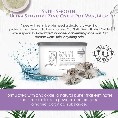 Miniatura 3 de Satin Smooth Waxing Duo: cera de depilación de óxido de zinc y gel calmante para la piel de aloe vera fresco