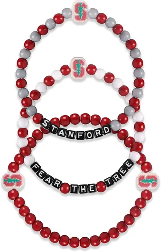 Miniatura 112 de FOCO NCAA unisex-adulto Paquete de 3 Pulseras de la Amistad con Cuentas con Logotipo de Equipo Universitario de la NCAA Oficialmente Licenciadas