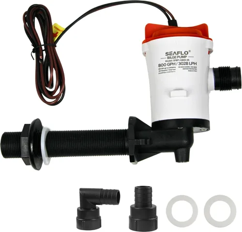 Seaflo Livewell tanque de carnada viva sumergible con bomba de sentina para bote, 12 V, 800 gph