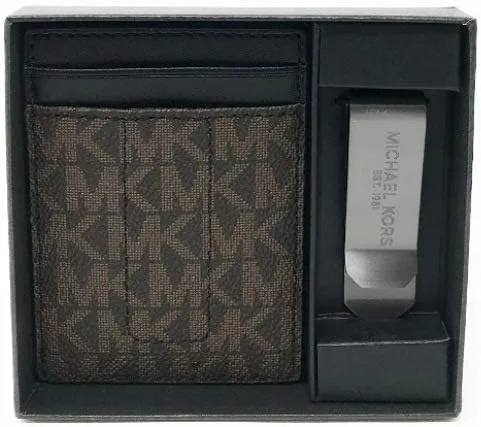 Miniatura 2 de Michael Kors Juego de caja para tarjetas con clip para dinero para hombre AdmrlPlblue Tarjetero