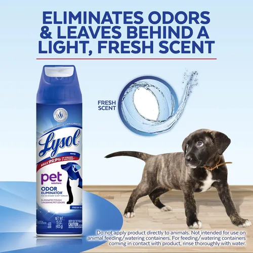 Miniatura 4 de Lysol Spray eliminador de olores de mascotas, espray desinfectante y desinfectante para olores de mascotas, 15 onzas (paquete de 3)