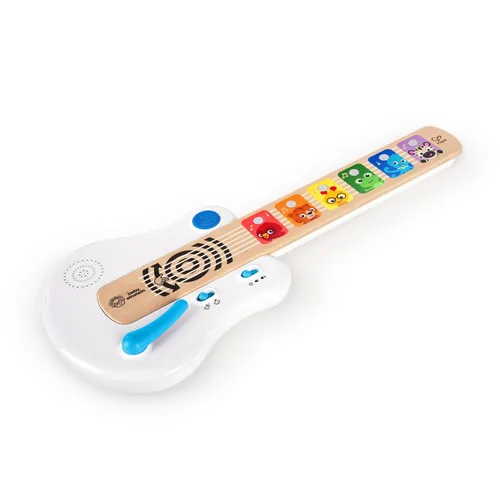 Baby Einstein Strum Along Songs Magic Touch - Guitarra de juguete de madera con barra de Whammy, juguete de aprendizaje musical Montessori con