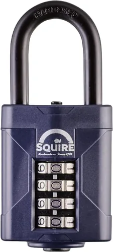 Miniatura 9 de Squire Candado resistente (CP50/1.5) – Grillete largo más resistente – Candado combinado de 4 ruedas – Acero aleado para resistencia a la corrosión