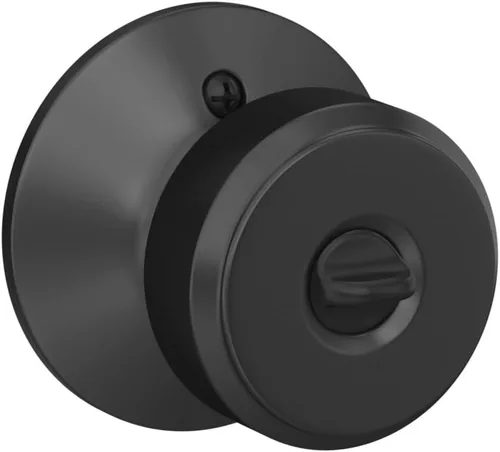 Miniatura 4 de SCHLAGE F51A BWE 622 - Pomo de puerta Bowery, cerradura de entrada con llave, color negro mate Mate negro