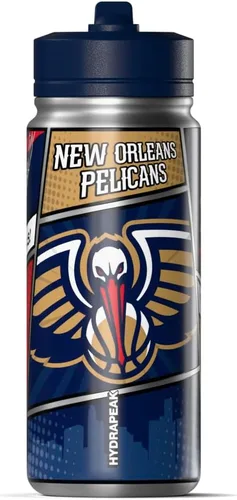 Miniatura 28 de Hydrapeak Milwaukee Bucks - Botella de agua de acero inoxidable con licencia oficial de la NBA de 20 onzas con tapa con pajilla, botella deportiva