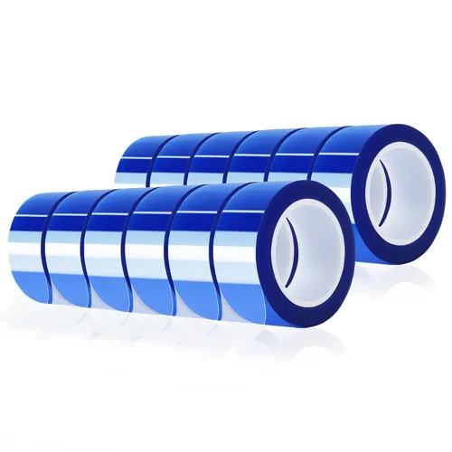 Miniatura 7 de MEBMIK 6 rollos de 20 mm x 16 m (52 pies) Cinta térmica azul de alta temperatura, cinta resistente al calor, cinta de transferencia de calor