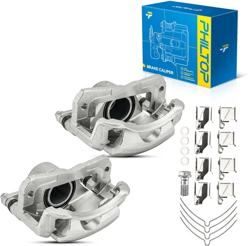 Miniatura 33 de PHILTOP Conjunto de Pinza de Freno de Disco Delantero Compatible con Jeep Wrangler 1990-2006, Jeep Cherokee 1990-2001, Grand Cherokee 1993-1998