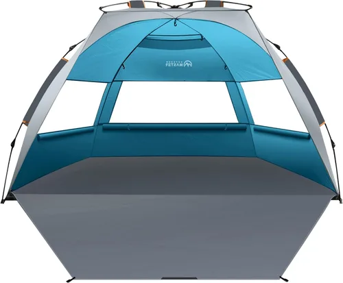 Miniatura 10 de OutdoorMaster Tienda de campaña de playa para 3-4 personas, fácil instalación y portátil, toldo de refugio solar con protección UV UPF 50+, tragaluz
