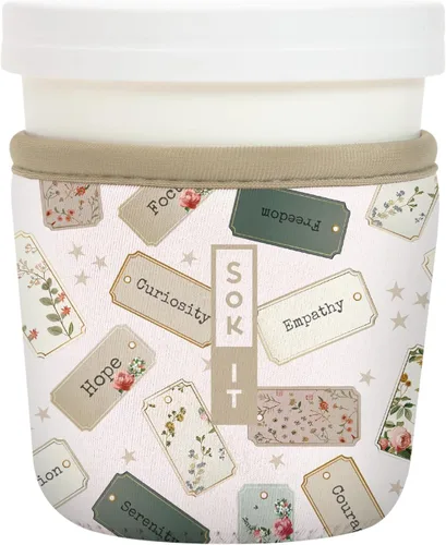 Miniatura 157 de Sok It IceCreamSok - Funda de neopreno aislada (flores abstractas, pintas de helado cónicas)
