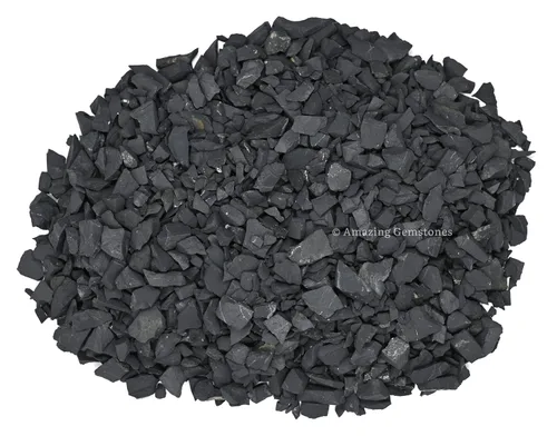 Miniatura 4 de Amazing Gemstone Piedras de shungita cruda, piedras de shungita reales para purificación de agua, piedra shungite original de 0.157 a 0.394 pulgadas