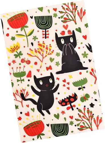 Miniatura 7 de Papel de transferencia de arcilla de cerámica para cerámica, papel de flor de vidrio para cerámica, gato