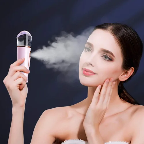 Miniatura 2 de FANTEXY Nano pulverizador facial con analizador de piel, probador de humedad, mini vaporizador portátil con USB, práctico pulverizador facial
