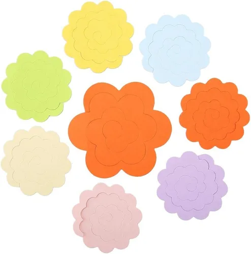 Miniatura 9 de Quilling Paper Blossom Paper Kit 20PCS Diseño de flores Colorido Kit de Quilling Papel Roseta Flor Quilling Paper (Color al azar)