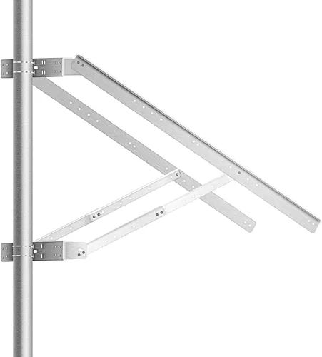 Miniatura 8 de Newpowa Panel solar universal de doble brazo con poste de soporte y soporte de montaje en pared, ángulo de inclinación de 0-90°, hasta 220W/30.31