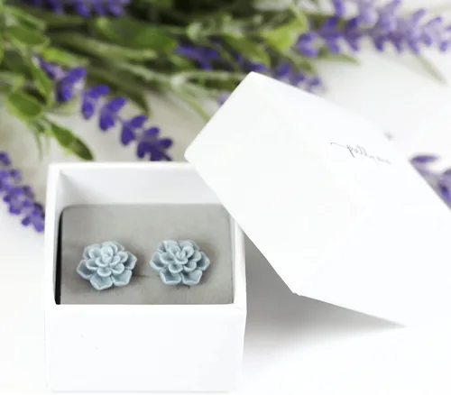 Miniatura 5 de Aretes hipoalergénicos de suculentas Pretty Smart para orejas sensibles