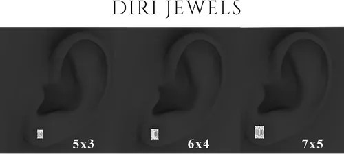 Miniatura 4 de Aretes de moissanita, 0.5 quilates, 2 quilates, color D, claridad VVS1, diamante cultivado en laboratorio, moissanita, chapado en oro blanco de 14