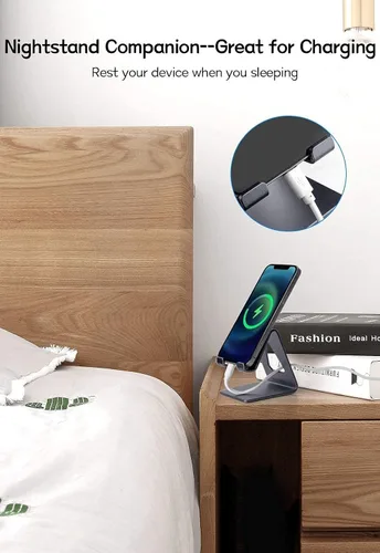 Miniatura 5 de Aoviho Soporte para teléfono celular de escritorio - Soporte para teléfono móvil de aluminio compatible con iPhone 15 14 13 12 pro 11 X Xs max 8 7 6