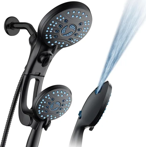 Miniatura 10 de Hotel Spa AquaCare Como-Se-Vió-En-La-TV Cabezal de ducha de alta presión manual/de lluvia de 50 modos de 3 vías con brazo ajustable – Boquillas Todo