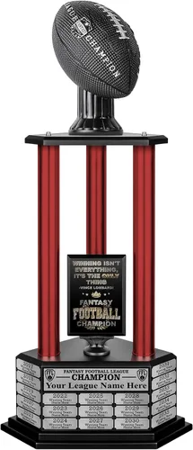 Miniatura 24 de TrophySmack Fantasy Football Trophy, 19-Year Perpetual Winner Award – Customizable Championship Award with Plaque and Winner Engravings