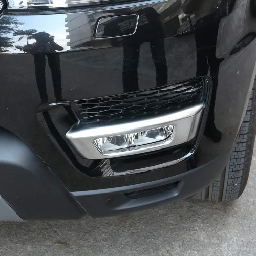 Miniatura 8 de Negro ABS delantero niebla luz lámpara cubierta Trim 2 unids para Land Rover Range Rover Sport 2014-2018 (negro)