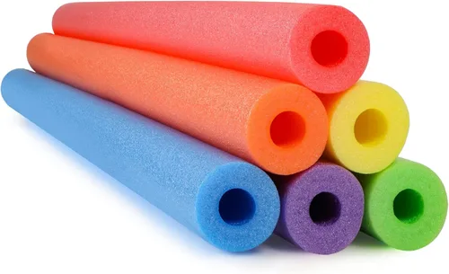 Miniatura 10 de Hanaive 6 paquetes de fideos de piscina, tubo de espuma flotante para natación de 52 pulgadas, fideos huecos a granel, flotadores resistentes