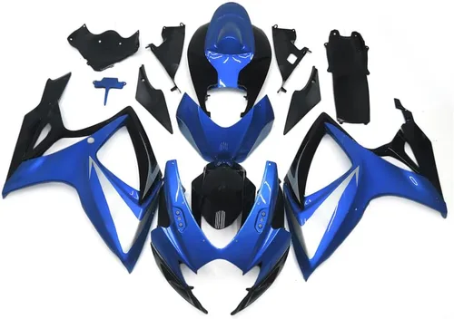 Miniatura 302 de Kit de carenado de inyección azul, negro y blanco para Suzuki GSXR600 GSX750 2006 2007 GSXR 600 GSX-R750 06 07 ABS Carenado de plástico completo