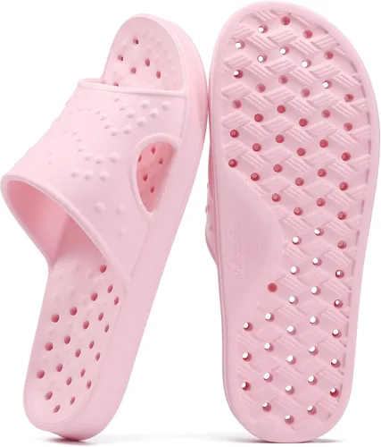 Miniatura 7 de shevalues - Zapatos de ducha para mujer con soporte de arco y de secado rápido, sandalias de playa ligeras con agujeros de drenaje