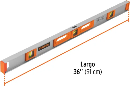 Miniatura 3 de TRUPER NP-36 Professional I-Beam Niveles 36" (92cm) 0°, 90° y 45°