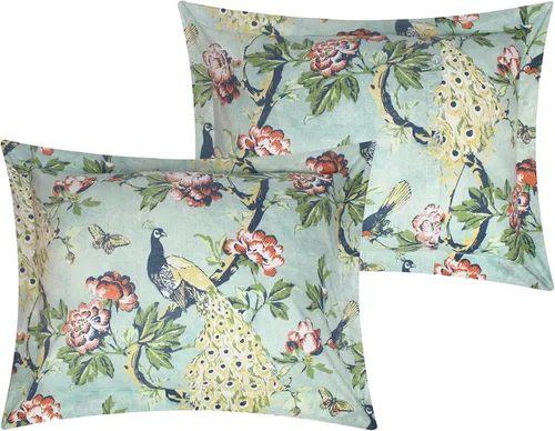 Miniatura 4 de Greenland Home Pavona - Juego de funda de edredón victoriana 100% algodón, 2 piezas, tamaño individual, jade