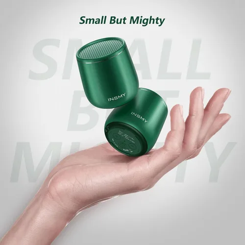 Miniatura 2 de INSMY Pequeño altavoz Bluetooth, mini altavoz inalámbrico portátil impermeable, emparejamiento estéreo de audio rico en graves intensos