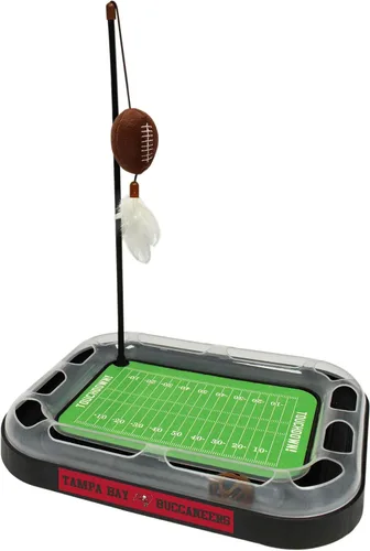 Miniatura 23 de Tabla de rascado para gatos NFL LOS VEGAS Raiders Campo de fútbol americano Juguetes para gatos + Pelota de fútbol de felpa rellena de hierba gatera