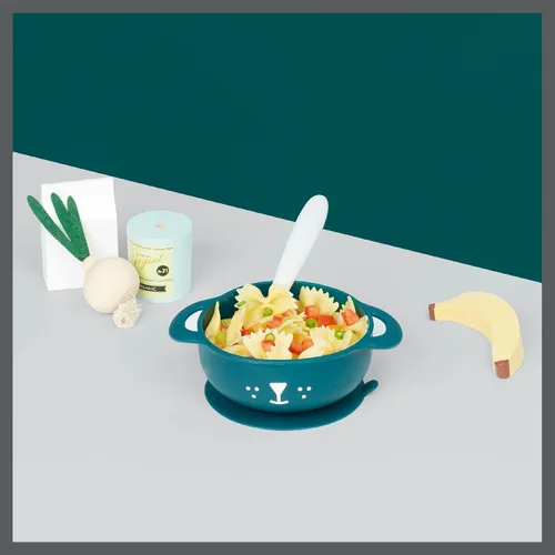 Miniatura 7 de Babymoov TAST'ISY - Juego de alimentación para bebés, cuenco de succión y cuchara de silicona no tóxica sin BPA (apto para microondas y lavavajillas)