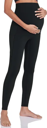 Miniatura 2 de Enerful Leggings de entrenamiento de maternidad para mujer, sobre el vientre, ropa activa, atléticos, suaves, pantalones de yoga con bolsillos
