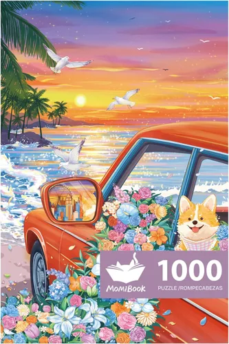Miniatura 13 de MOMIBOOK Rompecabezas para Adultos de 1000 Piezas Rompecabezas de Bangkok en el Agua, Imagen de Pintura Difícil Desafiante Duro Imposible