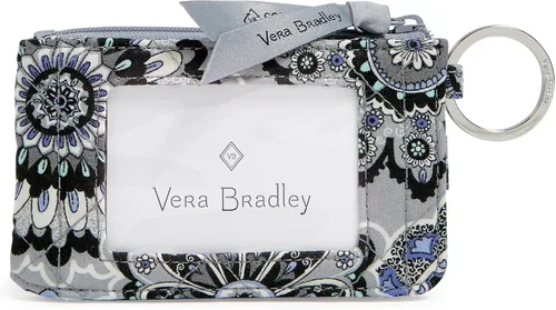 Miniatura 2 de Vera Bradley Cartera de algodón de lujo con cremallera para mujer con protección RFID